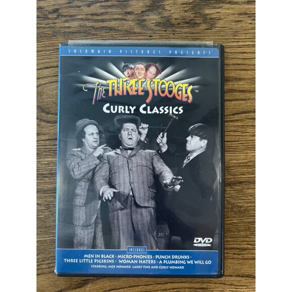 The Three Stooges Curly Classics DVD 1934-1945 Comedy Shorts Moe Larry Pre-Owned - Picture 1 of 4